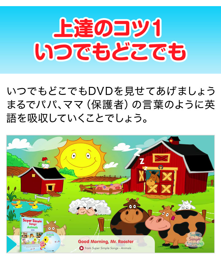 幼児英語 DVD Super Simple Songs Animals DVD 動物編 スーパー シンプル ソングス | 英語教材・生活雑貨の英語伝