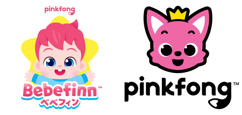 Pinkfong（ピンキッツ）とべべフィン（Bebefinn）のロゴ